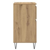 Dressoir artisanaal eikenkleurig 35 x 40 x 70 cm Bewerkt hout 7