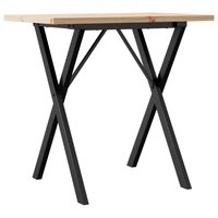 Eettafel X-frame 80x50x75,5 cm massief grenenhout en staal 2