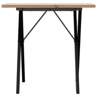 Eettafel X-frame 80x50x75,5 cm massief grenenhout en staal 4