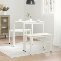 Eettafel Wit 70 x 70 x 75 cm Massief grenenhout 4