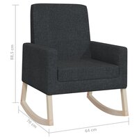 Schommelstoel stof zwart 8