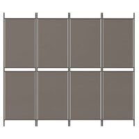 Kamerscherm met 4 panelen 200x180 cm stof antracietkleurig 3