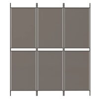 Kamerscherm met 3 panelen 150x220 cm stof antracietkleurig 3