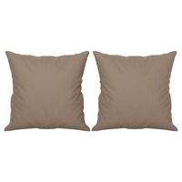 Sierkussens 2 st 40x40 cm microvezelstof taupe 2