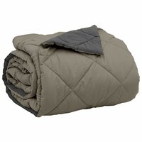 Zomerdekbed Lichtgrijs en Antraciet 200 x 200 cm Microvezel 5