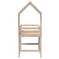 Halfhoogslaper met ladder en bedhuis grenenhout 90x190 cm 7