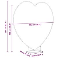 Trouwrand Wit 195 x 35 x 211 cm Staal 9