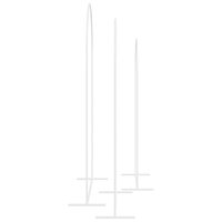 Trouwrand 3 pcs Wit Staal 6