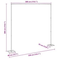 Trouwrand Goud 338 x 35 x 300 cm Staal 9