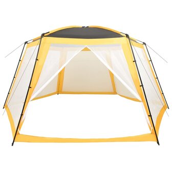 Zwembadtent 660x580x250 cm stof geel