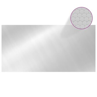 Zwembadfolie solar drijvend rechthoekig 10x5 m PE zilverkleurig