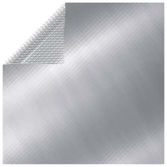 Zwembadhoes rechthoekig 1200x600 cm PE zilverkleurig