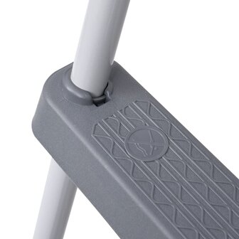 Zwembadladder 84 cm staal grijs