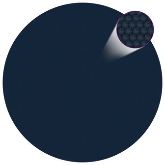 Zwembadfolie solar drijvend 300 cm PE zwart en blauw
