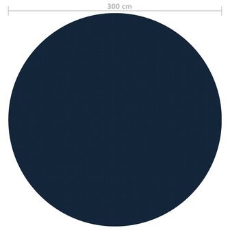 Zwembadfolie solar drijvend 300 cm PE zwart en blauw
