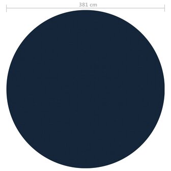 Zwembadfolie solar drijvend 381 cm PE zwart en blauw