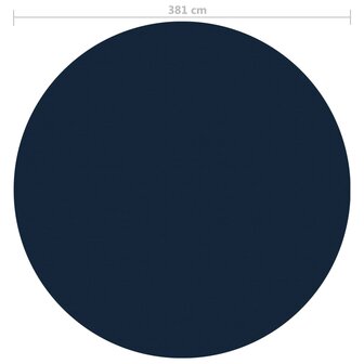 Zwembadfolie solar drijvend 381 cm PE zwart en blauw
