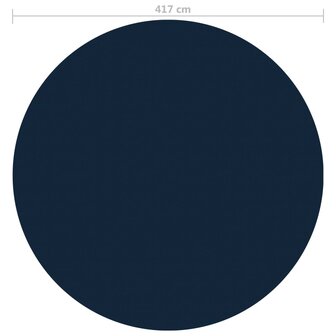 Zwembadfolie solar drijvend 417 cm PE zwart en blauw
