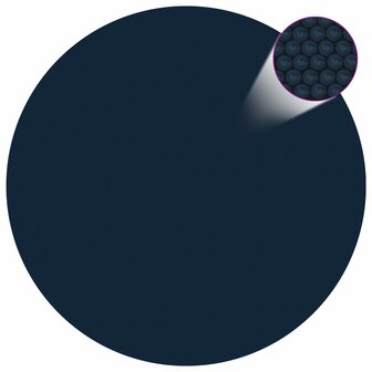 Zwembadfolie solar drijvend 527 cm PE zwart en blauw