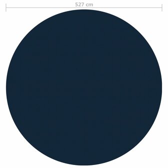 Zwembadfolie solar drijvend 527 cm PE zwart en blauw