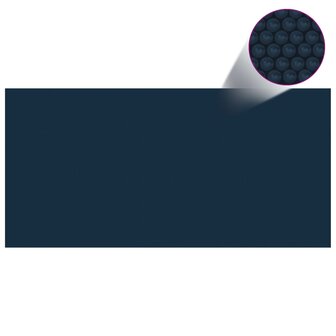 Zwembadfolie solar drijvend 450x220 cm PE zwart en blauw