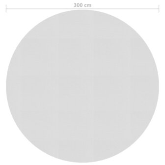 Zwembadfolie solar drijvend 300 cm PE grijs