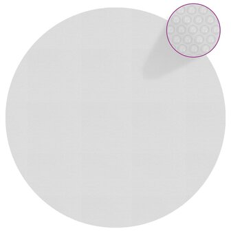 Zwembadfolie solar drijvend 381 cm PE grijs