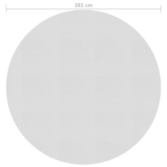 Zwembadfolie solar drijvend 381 cm PE grijs