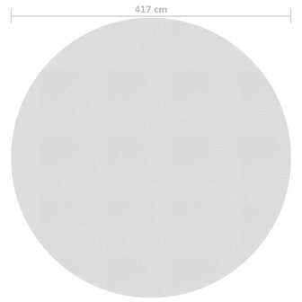 Zwembadfolie solar drijvend 417 cm PE grijs