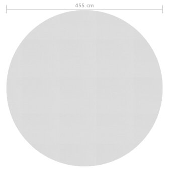 Zwembadfolie solar drijvend 455 cm PE grijs