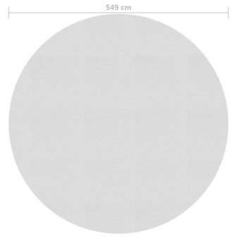 Zwembadfolie solar drijvend 594 cm PE grijs
