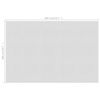 Zwembadfolie solar drijvend 300x200 cm PE grijs