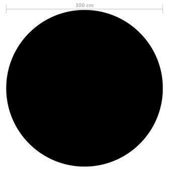 Zwembadhoes 300 cm PE zwart