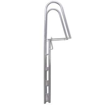 Dok/zwembadladder met 4 treden aluminium 167 cm