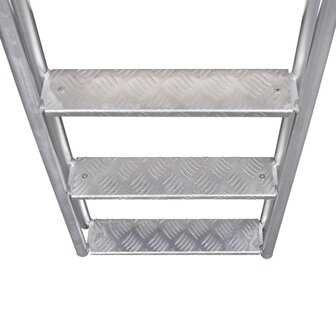 Dok/zwembadladder met 4 treden aluminium 167 cm
