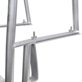 Dok/zwembadladder met 4 treden aluminium 167 cm
