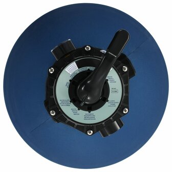 Zwembadzandfilter met 6-positie ventiel 660 mm blauw