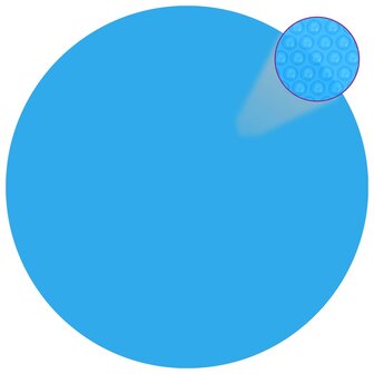 Solar zwembadfolie drijvend rond 381 cm PE blauw