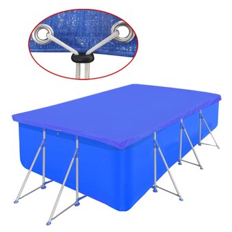 Zwembadhoes rechthoekig 90 g/m&sup2; 400x207 cm PE