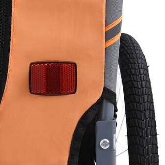 Hondenfietskar oranje en grijs