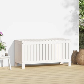 Tuinbox 108x42,5x54 cm massief grenenhout wit