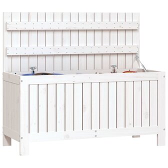 Tuinbox 108x42,5x54 cm massief grenenhout wit