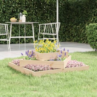 Plantenbak 83x83x27 cm massief grenenhout