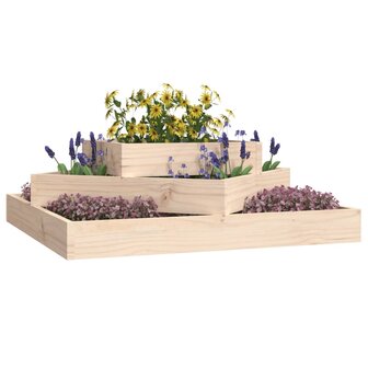 Plantenbak 83x83x27 cm massief grenenhout