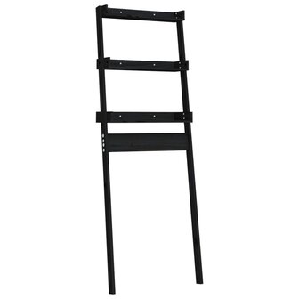 Toiletrek 63,5x32x179 cm massief grenenhout zwart