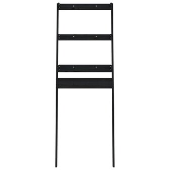 Toiletrek 63,5x32x179 cm massief grenenhout zwart