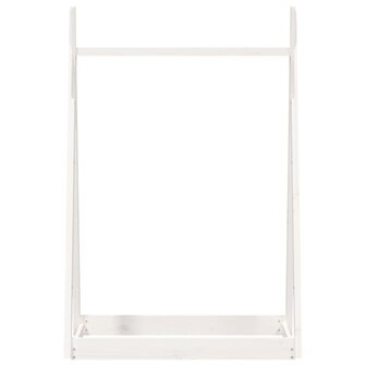 Kledingrek 100x45x150 cm massief grenenhout wit