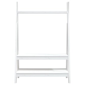 Kledingrek 100x45,5x150 cm massief grenenhout wit