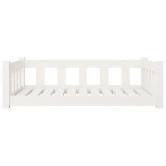 Hondenmand 95,5x65,5x28 cm massief grenenhout wit