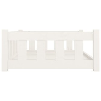 Hondenmand 95,5x65,5x28 cm massief grenenhout wit
